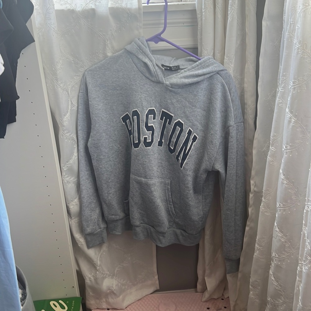 Grey Boston Hoodie